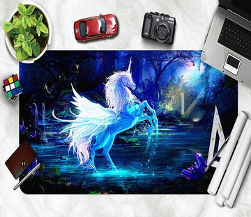 3D Fantasy Unicorn 055 Desk Mat Mat AJ Creativity Home 
