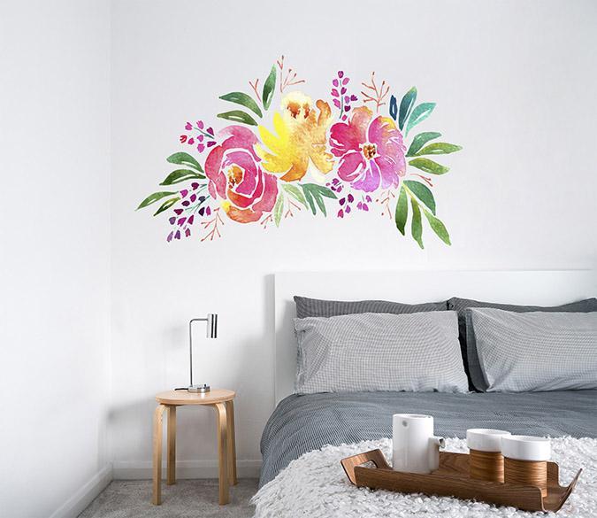 3D Graffiti Safflower 094 Wall Stickers Wallpaper AJ Wallpaper 