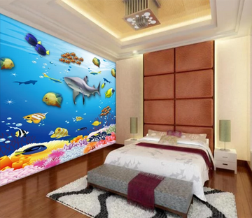 3D Coral Shark 809 Wallpaper AJ Wallpaper 2 