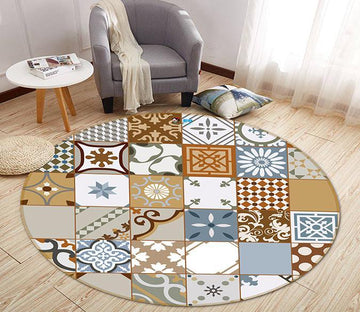 3D Different Patterns 282 Round Non Slip Rug Mat Mat AJ Creativity Home 