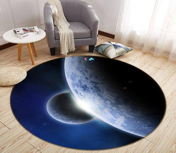 3D Planet Handover 161 Round Non Slip Rug Mat Mat AJ Creativity Home 
