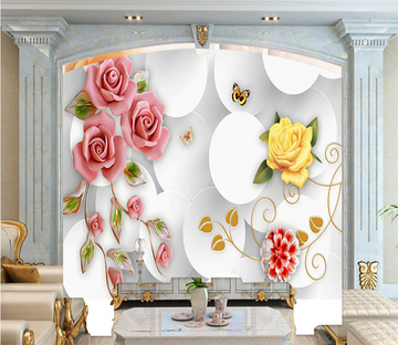 3D Blooming Flowers 087 Wallpaper AJ Wallpaper 