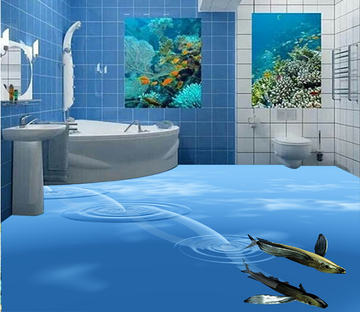 3D Flying Fish 164 Floor Mural Wallpaper AJ Wallpaper 2 