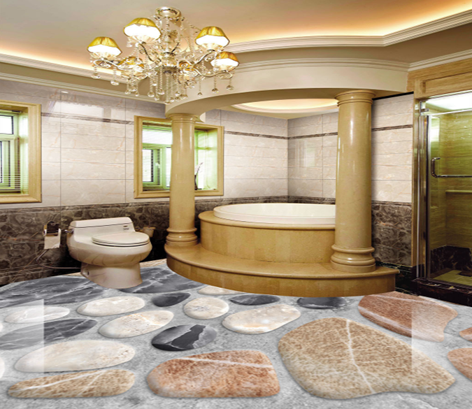 3D Black And White 146 Floor Mural Wallpaper AJ Wallpaper 2 