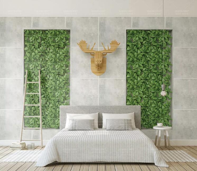 3D Deer Head WC186 Wall Murals