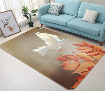 3D Dove Leaves 246 Non Slip Rug Mat Mat AJ Creativity Home 