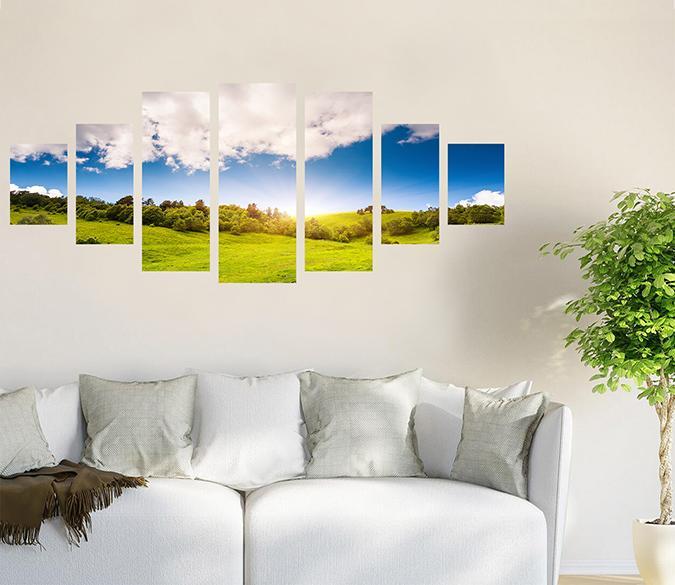 3D Sunny Meadow 147 Unframed Print Wallpaper Wallpaper AJ Wallpaper 