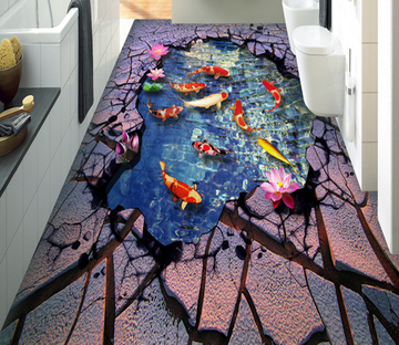3D Purple Land 210 Floor Mural Wallpaper AJ Wallpaper 2 