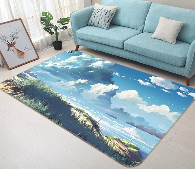 3D Sky Grass 152 Non Slip Rug Mat Mat AJ Creativity Home 