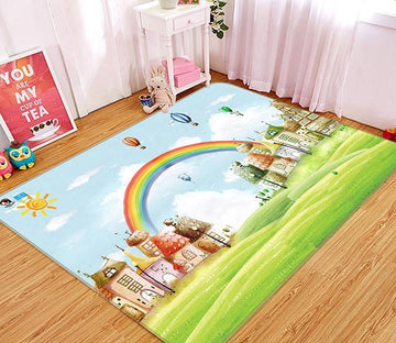 3D Rainbow House 726 Non Slip Rug Mat Mat AJ Creativity Home 