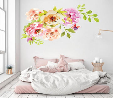 3D Gouache Drawing Flowers 184 Wall Stickers Wallpaper AJ Wallpaper 
