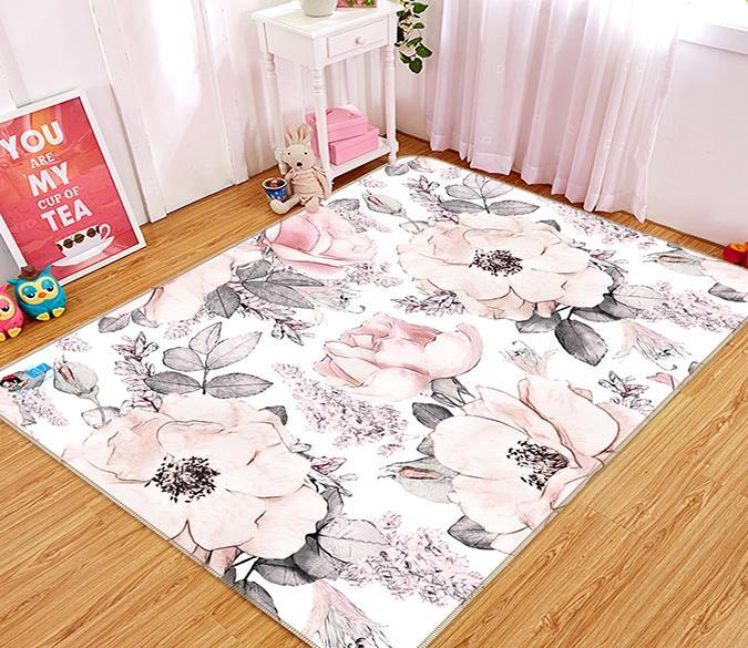 3D Powder Flower 112 Non Slip Rug Mat Mat AJ Creativity Home 