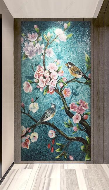 3D Bird Flowers WC284 Wall Murals