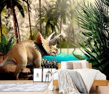 3D Green Grass Dinosaur 188 Wallpaper AJ Wallpaper 