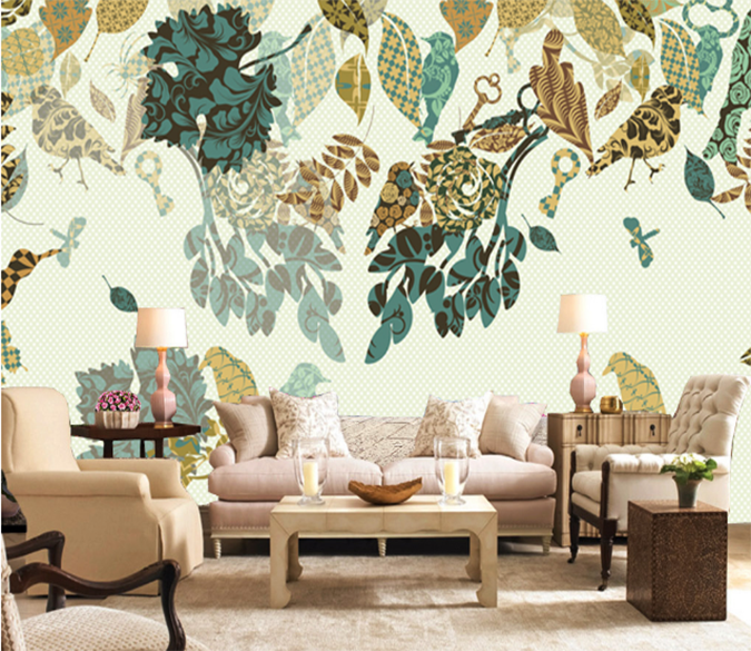 3D Plant Pattern 341 Wallpaper AJ Wallpaper 