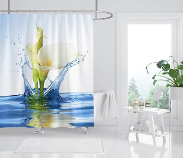 3D Lily Flower 115 Shower Curtain 3D Shower Curtain AJ Creativity Home 