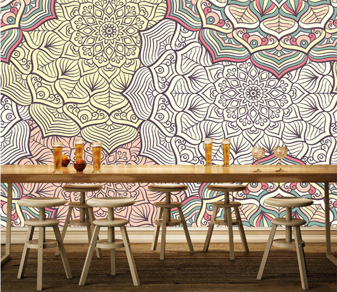 3D Flower Pattern 318 Wallpaper AJ Wallpaper 