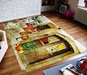 3D Staircase Flower Pot 674 Non Slip Rug Mat Mat AJ Creativity Home 