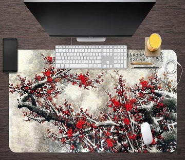 3D Plum Blossom 168 Desk Mat Mat AJ Creativity Home 