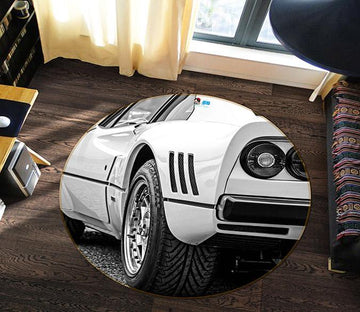 3D White Tail 142 Round Non Slip Rug Mat Mat AJ Creativity Home 