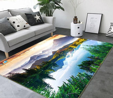 3D Mountain Lake 685 Non Slip Rug Mat Mat AJ Creativity Home 