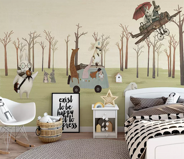 3D Car Rabbit Giraffe 1481 Wallpaper AJ Wallpaper 2 