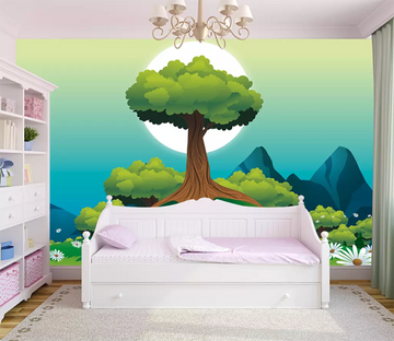 3D Big Moon Tree 1391 Wallpaper AJ Wallpaper 2 