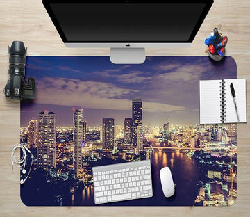 3D Night City 018 Desk Mat Mat AJ Creativity Home 