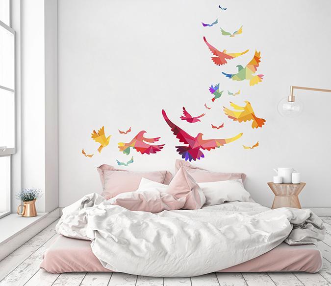 3D Colored Bird 243 Wall Stickers Wallpaper AJ Wallpaper 