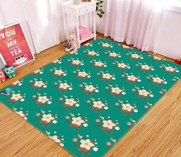 3D Green Space Flower 057 Non Slip Rug Mat Mat AJ Creativity Home 