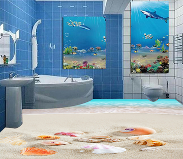3D Sandy Beach 206 Floor Mural Wallpaper AJ Wallpaper 2 