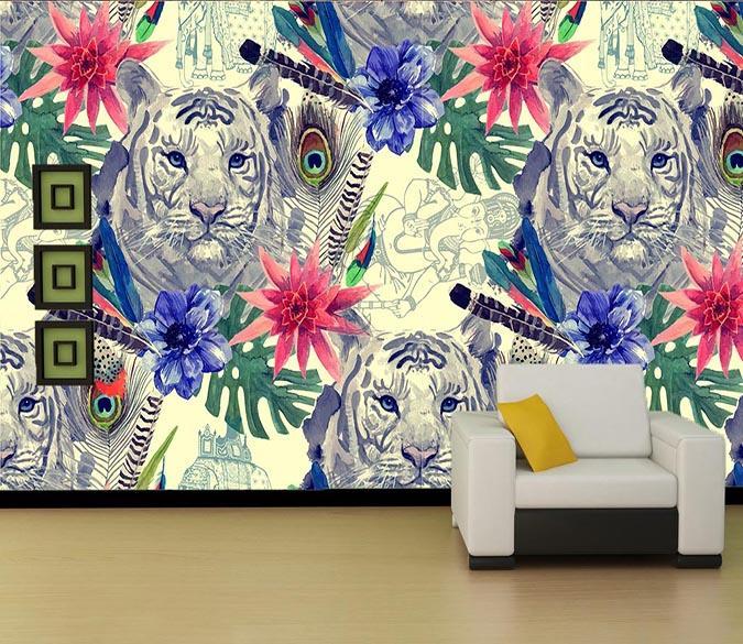 3D Scattered Flowers 148 Wallpaper AJ Wallpaper 