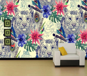 3D Scattered Flowers 148 Wallpaper AJ Wallpaper 