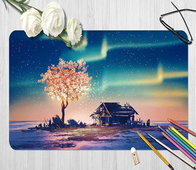 3D House Stars 163 Desk Mat Mat AJ Creativity Home 
