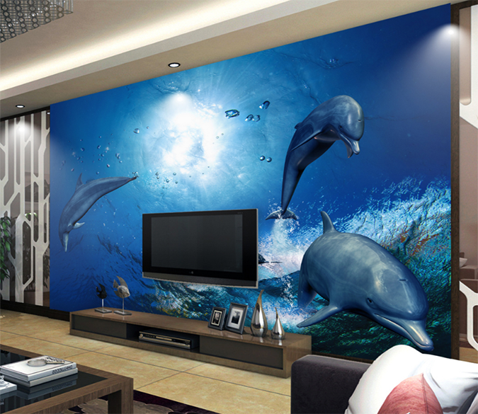 3D Cute Dolphin 136 Wallpaper AJ Wallpaper 
