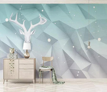 3D White Deer Head 122 Wallpaper AJ Wallpaper 