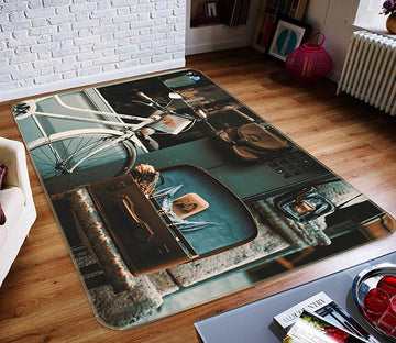 3D Box Bicycle 032 Non Slip Rug Mat Mat AJ Creativity Home 