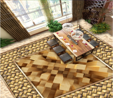 3D Curtain 001 Floor Mural Wallpaper AJ Wallpaper 2 