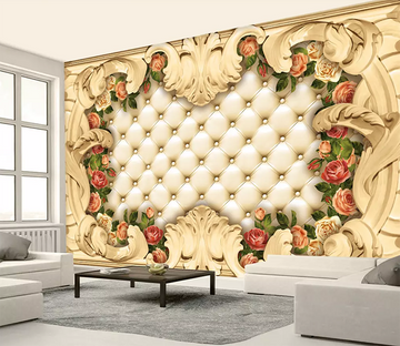 3D Sofa Cushion Flower Pattern 99 Wallpaper AJ Wallpaper 2 