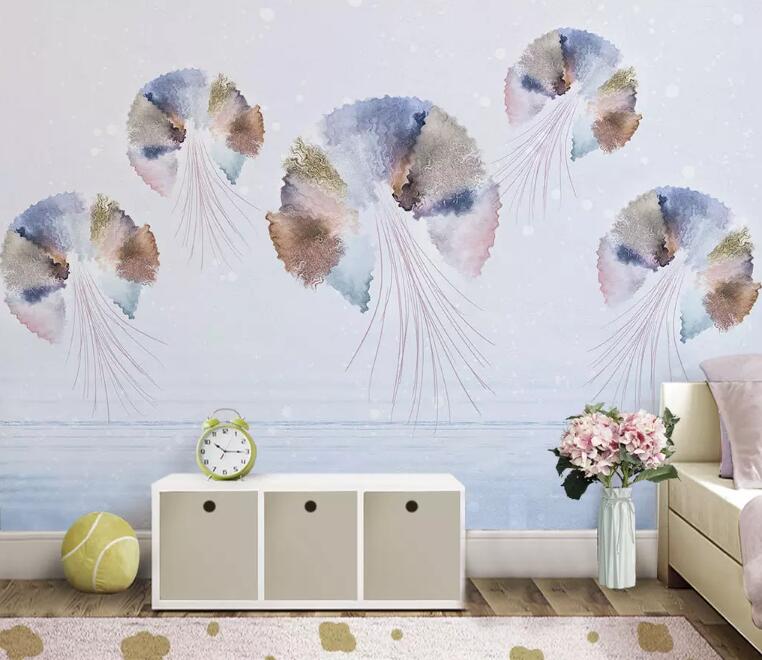 3D Colored Jellyfish WG81 Wall Murals Wallpaper AJ Wallpaper 2 