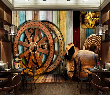 3D Wooden Wheel Casks 79 Wallpaper AJ Wallpaper 2 