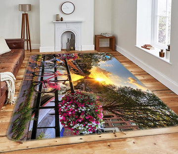 3D Sunset Bike 519 Non Slip Rug Mat Mat AJ Creativity Home 