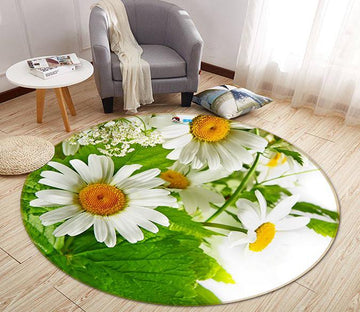 3D Bloom Chrysanthemum 068 Round Non Slip Rug Mat Mat AJ Creativity Home 