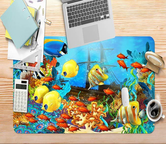 3D Submarine Shipwreck 048 Desk Mat Mat AJ Creativity Home 