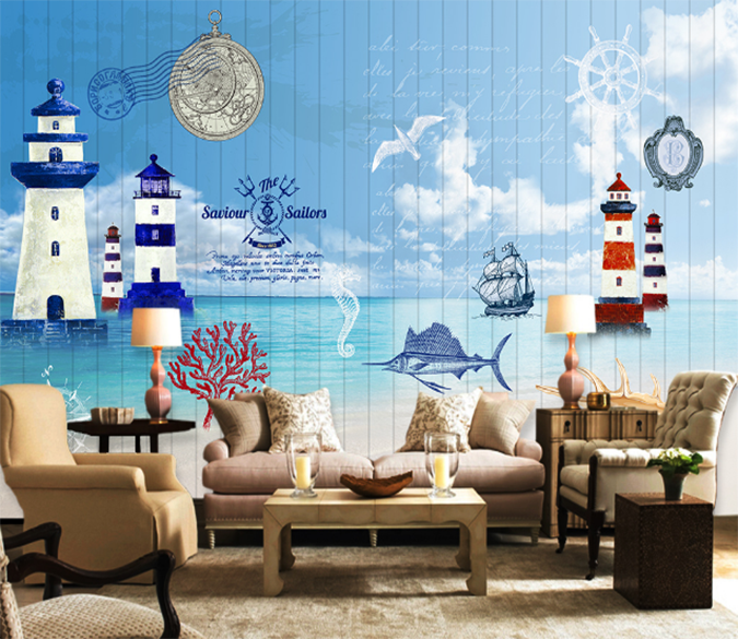3D Lighthouse Sea 303 Wallpaper AJ Wallpaper 