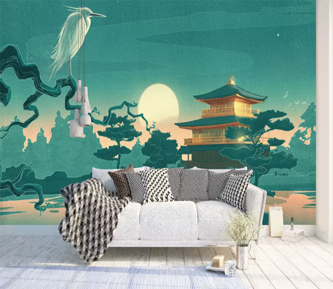 3D Palace Bird 1324 Wallpaper AJ Wallpaper 2 