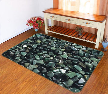 3D Green Pebbles 643 Non Slip Rug Mat Mat AJ Creativity Home 