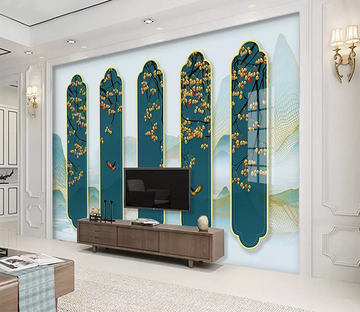 3D Cherry Tree Bird 291 Wallpaper AJ Wallpaper 2 