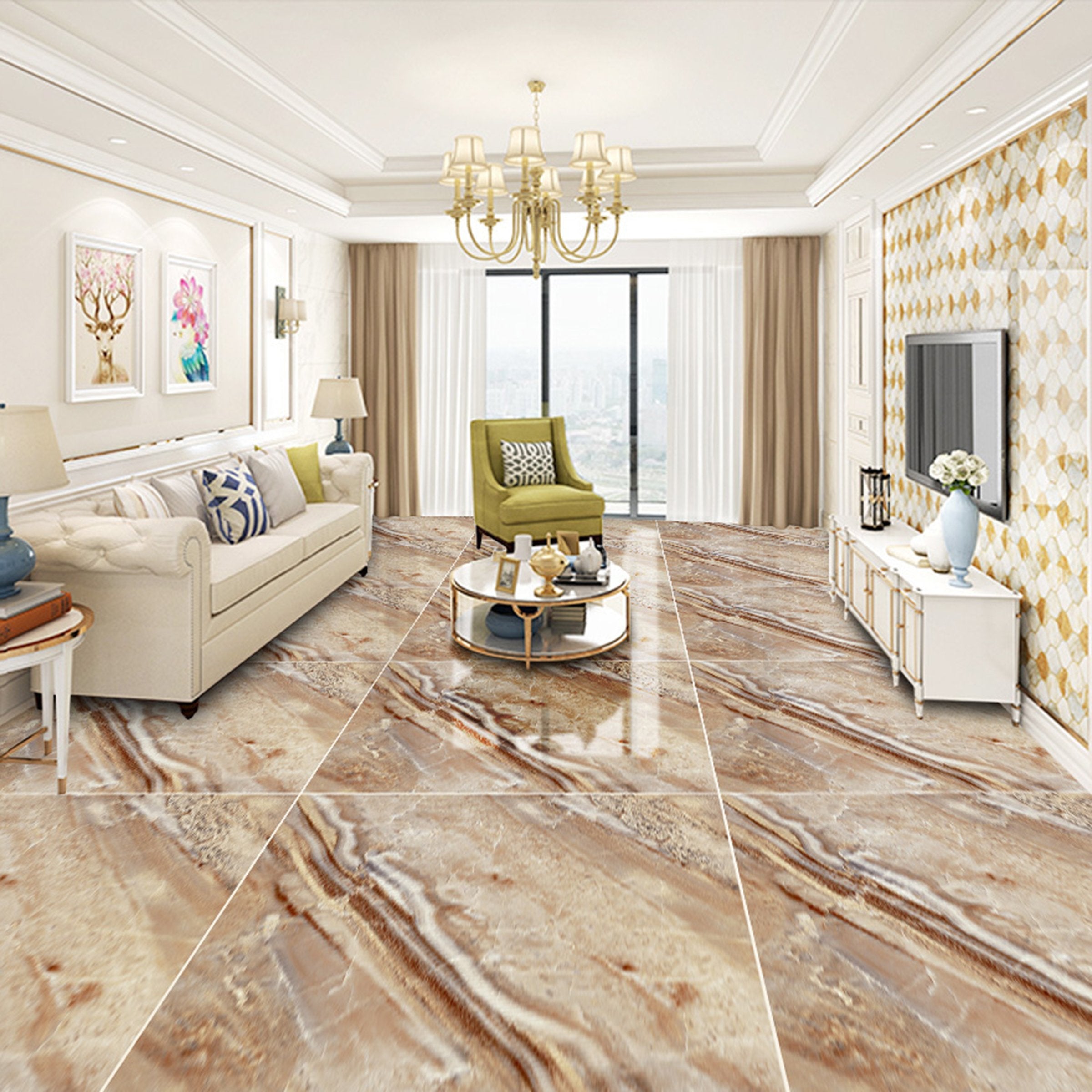 3D Color Stripe WG658 Floor Mural Wallpaper AJ Wallpaper 2 