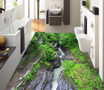 3D Woods Rivers 046 Floor Mural Wallpaper AJ Wallpaper 2 